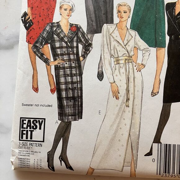 McCall Sewing Pattern 8813 Women’s Dresses Size 12, 14 & 16 Vintage Uncut - Picture 8 of 13